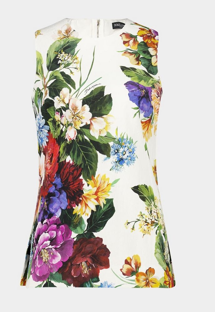 Dolce & Gabbana Flower Bouquet-Printed Top