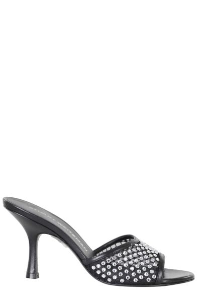 Stuart Weitzman Embellished Slip-On Mules