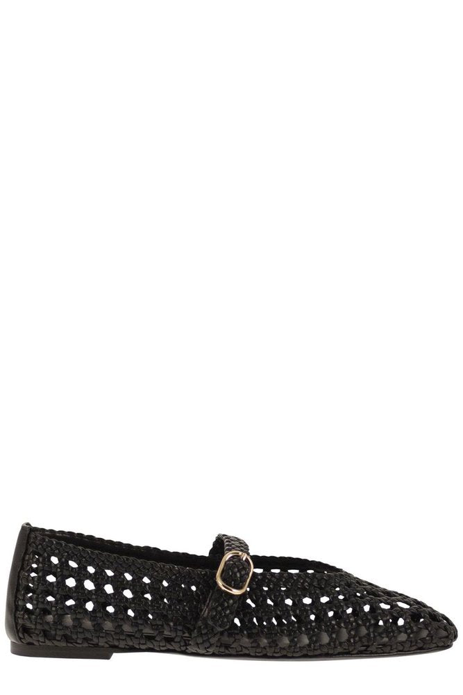 Stuart Weitzman Prima Woven Mary Jane Shoes