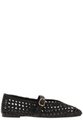Stuart Weitzman Prima Woven Mary Jane Shoes