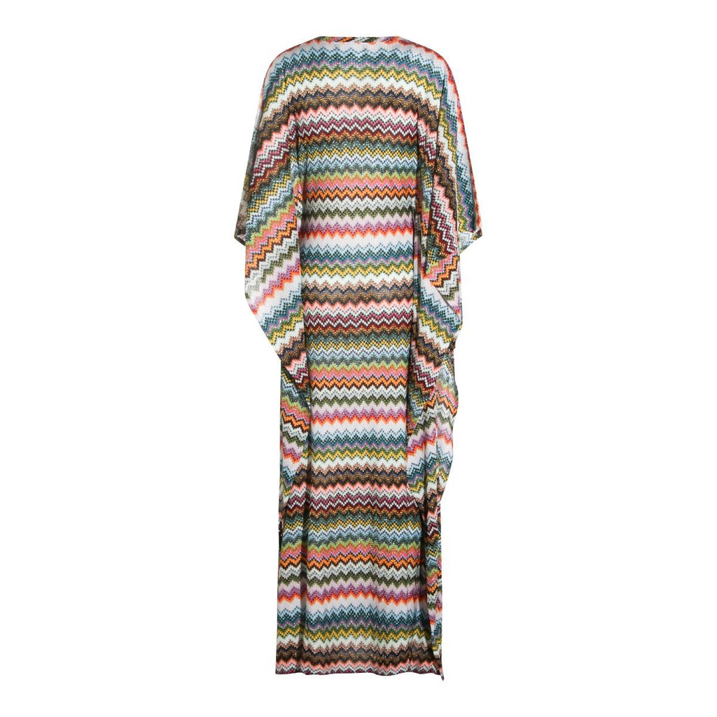 Missoni Micro Pixel-Effect Zigzag Pattern Long Caftan
