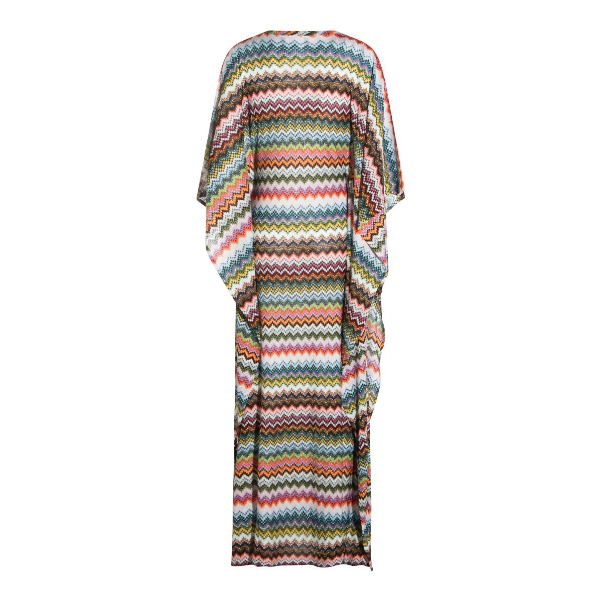 Missoni Micro Pixel-Effect Zigzag Pattern Long Caftan