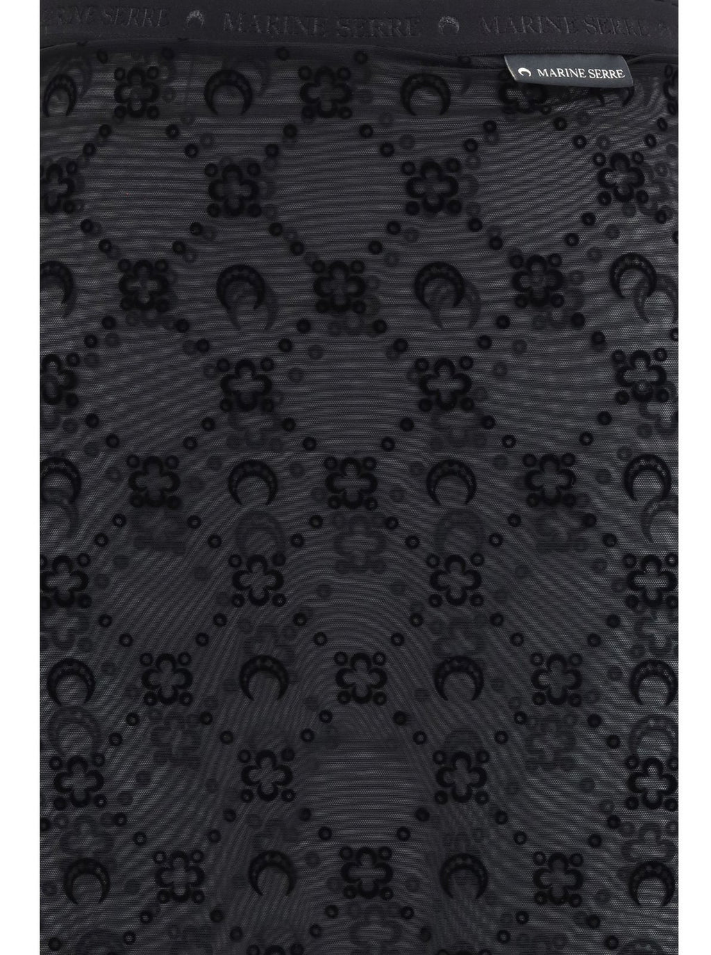 Marine Serre Moonogram Mesh Flocked Pant-Skirt