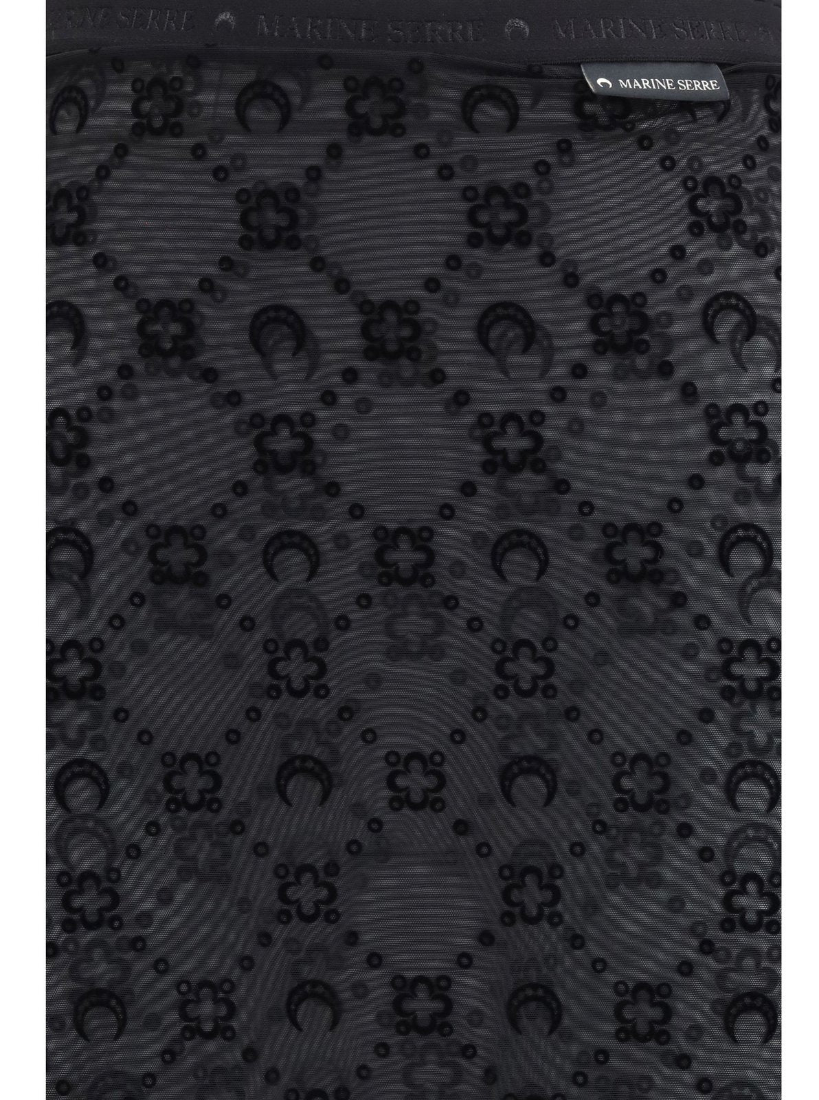 Marine Serre Moonogram Mesh Flocked Pant-Skirt