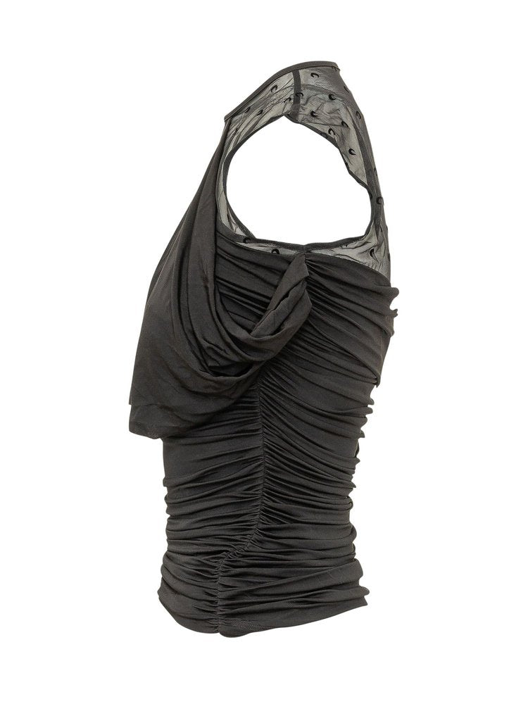 Marine Serre Ruched Top