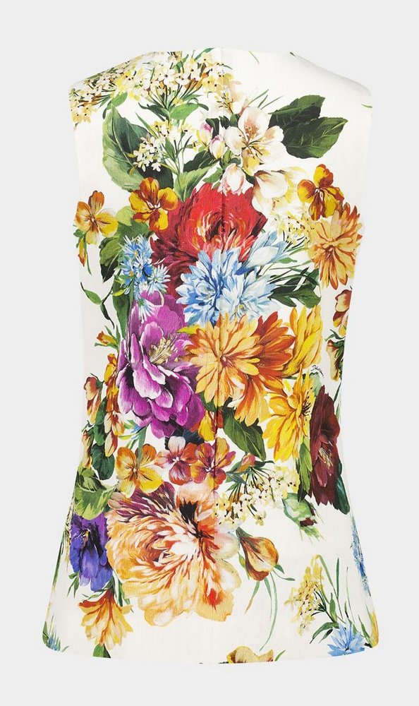Dolce & Gabbana Flower Bouquet-Printed Top