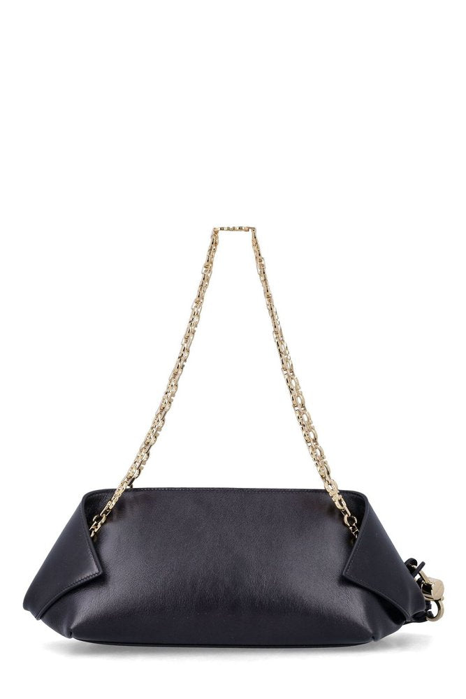 Ferragamo Logo Printed Chain-Linked Shoulder Bag