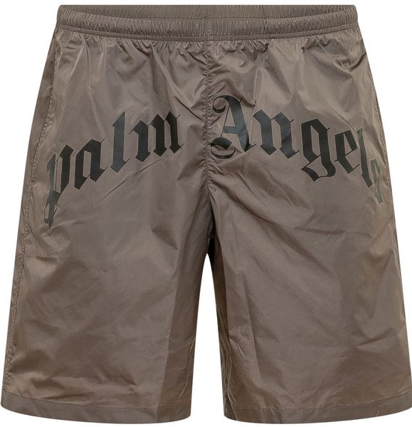 Palm Angels Curved Logo Swimshorts
