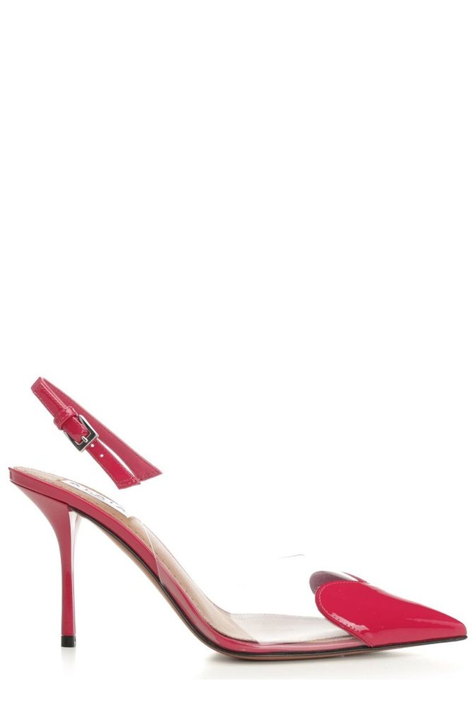 Alaïa Le Coeur Pointed Toe Slingback Pumps
