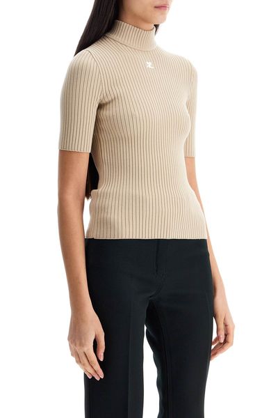 Courrèges Reedition Short-Sleeved Ribbed Jumper