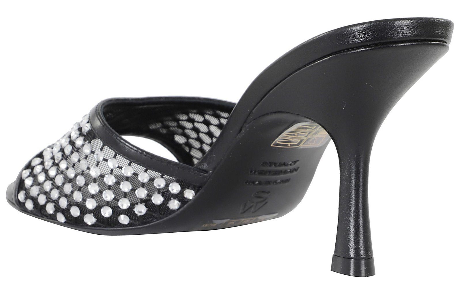 Stuart Weitzman Embellished Slip-On Mules