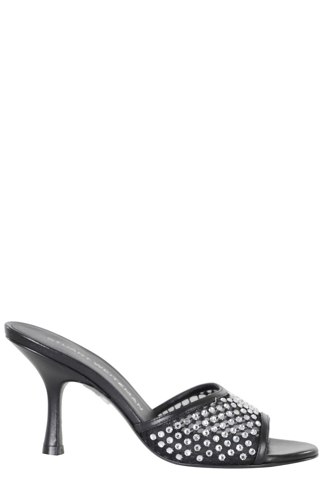 Stuart Weitzman Embellished Slip-On Mules