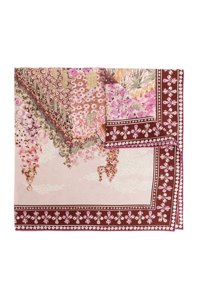 Ferragamo Logo Detailed Floral Scarf