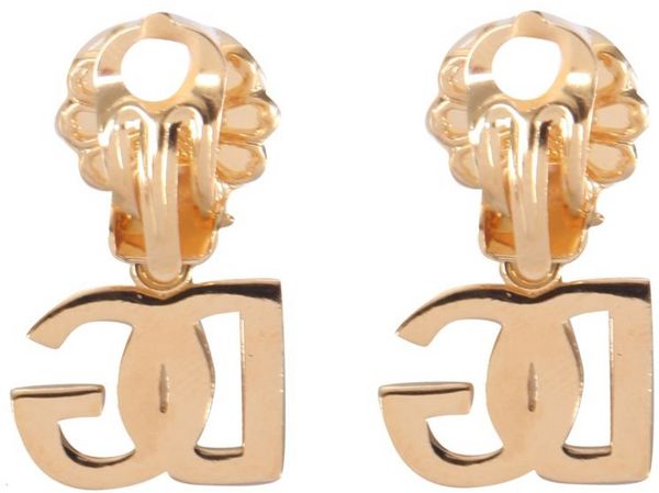 Dolce & Gabbana Embellished Logo Charm Earrings
