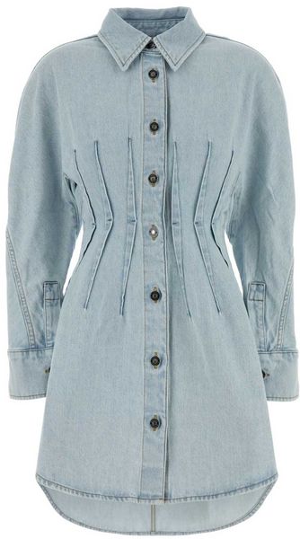 Givenchy Long Sleeved Midi Denim Dress