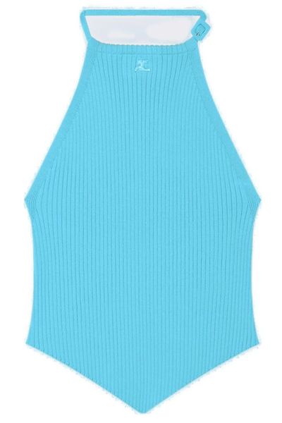 Courrèges Pointy Rib Knit Top