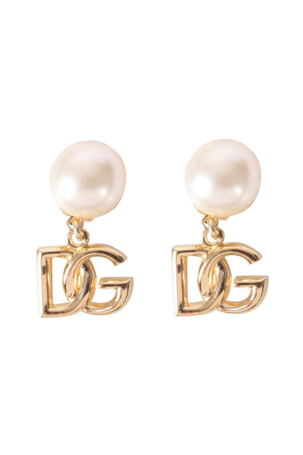 Dolce & Gabbana Embellished Logo Charm Earrings