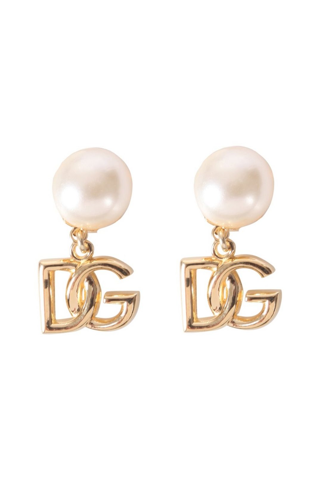 Dolce & Gabbana Embellished Logo Charm Earrings