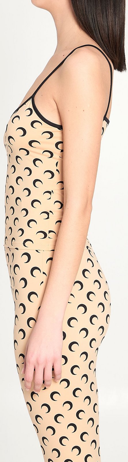 Marine Serre Moon Print Jersey Staps Top