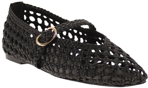 Stuart Weitzman Prima Woven Mary Jane Shoes