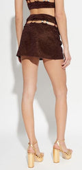 Oséree Lurex Thread Mini Skirt