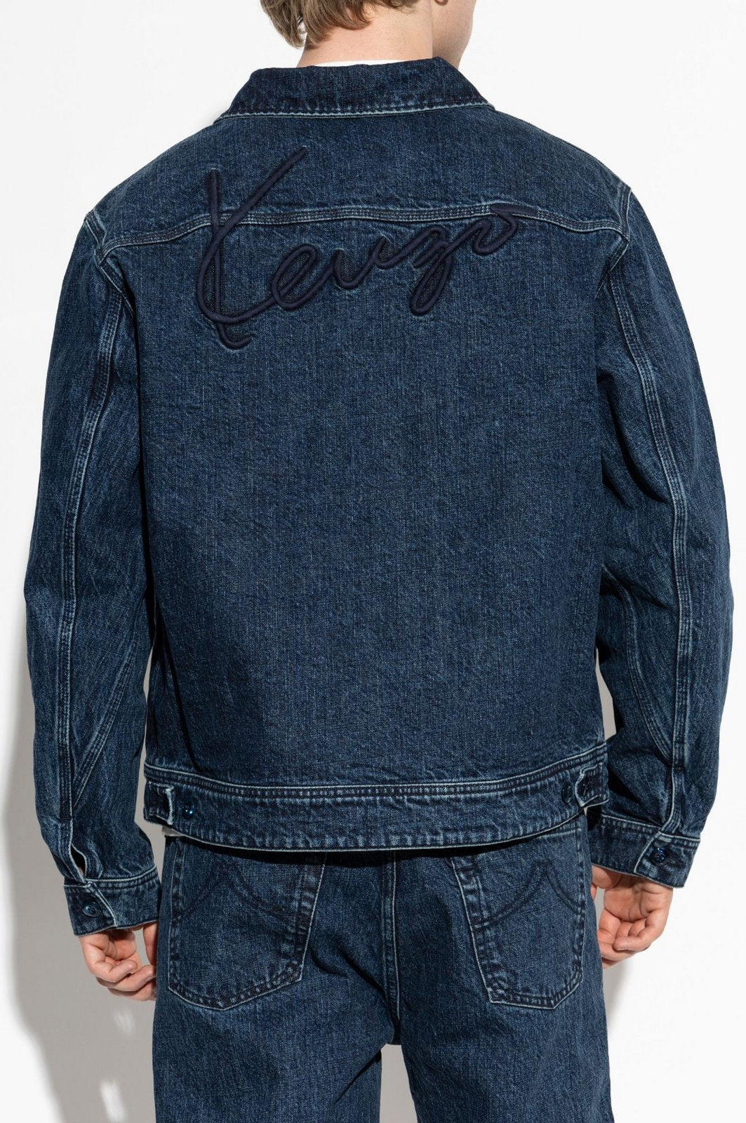 Kenzo KENZO Signature Genderless Japanese Denim Utility Jacket