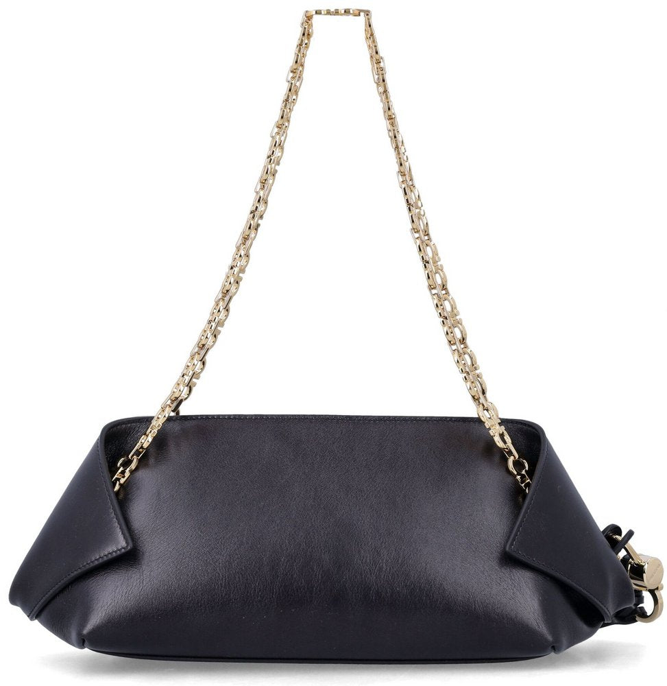 Ferragamo Logo Printed Chain-Linked Shoulder Bag