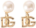 Dolce & Gabbana Embellished Logo Charm Earrings