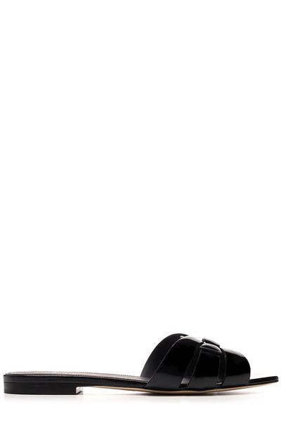 Saint Laurent Tribute Flat Sandals - Cettire