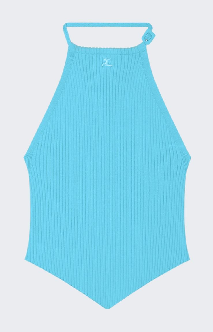 Courrèges Pointy Rib Knit Top