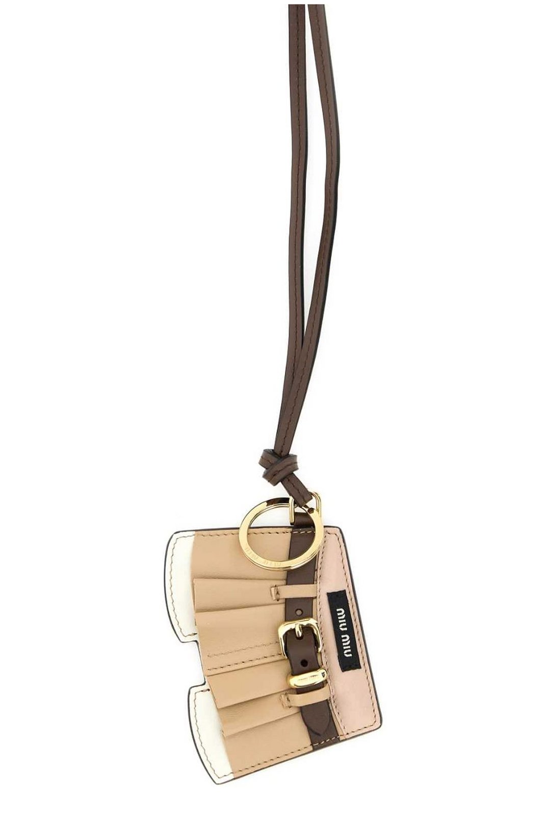 Miu Miu Logo-Debossed Trick Keychain