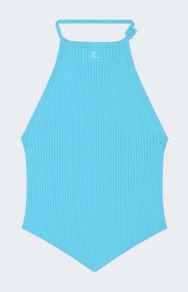 Courrèges Pointy Rib Knit Top