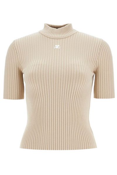 Courrèges Reedition Short-Sleeved Ribbed Jumper