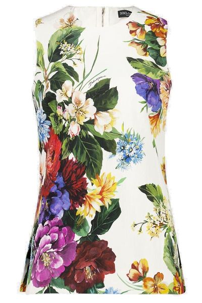 Dolce & Gabbana Flower Bouquet-Printed Top