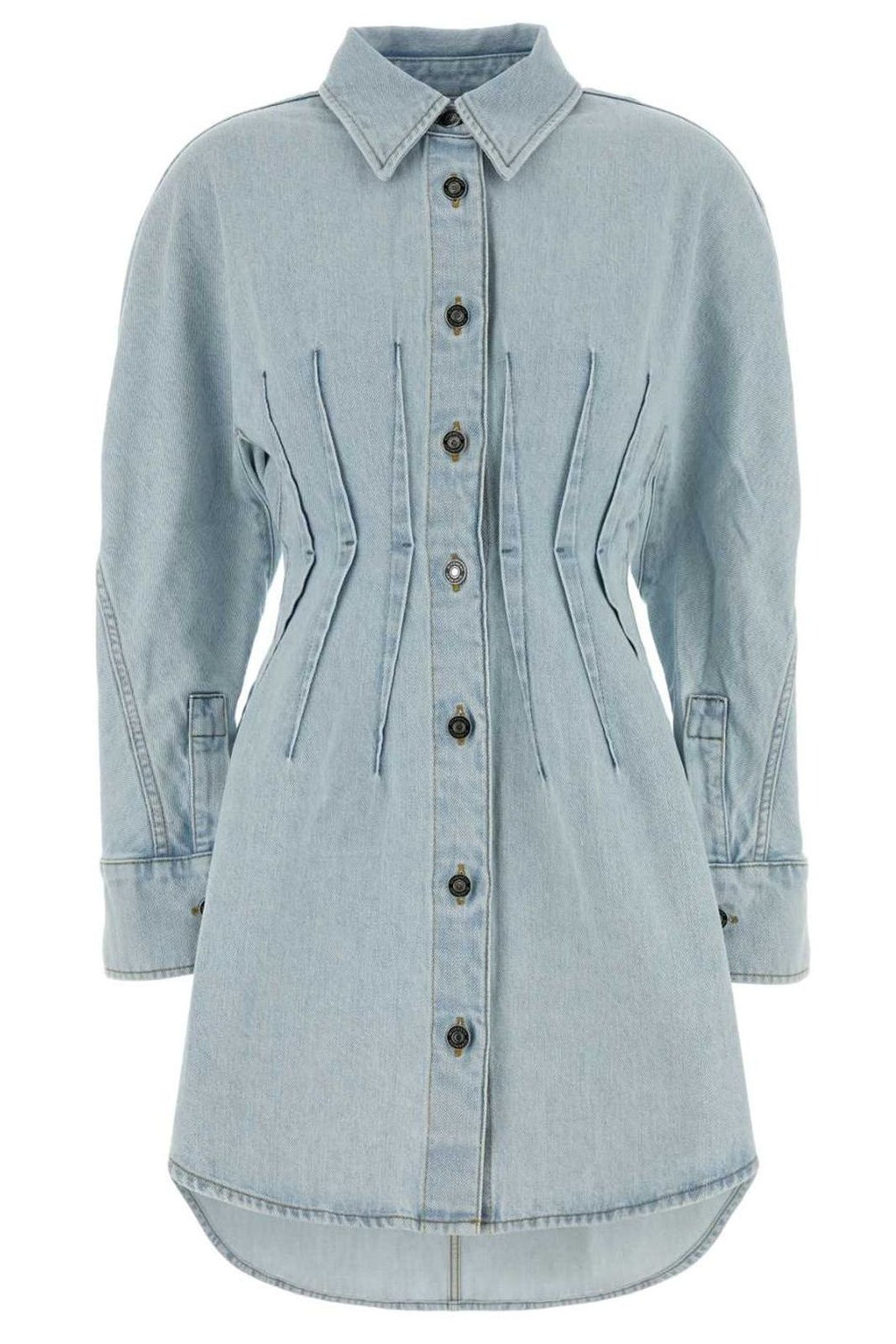 Givenchy Long Sleeved Midi Denim Dress