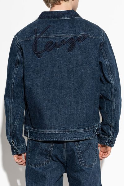 Kenzo KENZO Signature Genderless Japanese Denim Utility Jacket