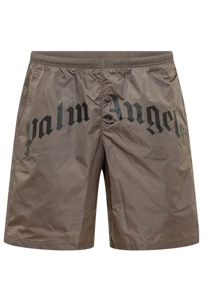 Palm Angels Curved Logo Swimshorts