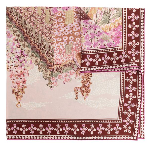 Ferragamo Logo Detailed Floral Scarf