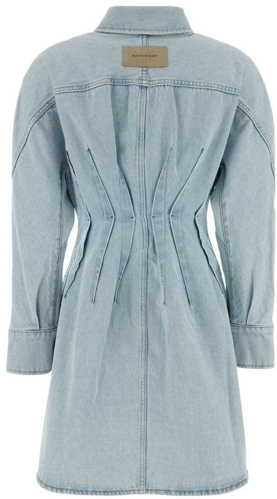 Givenchy Long Sleeved Midi Denim Dress