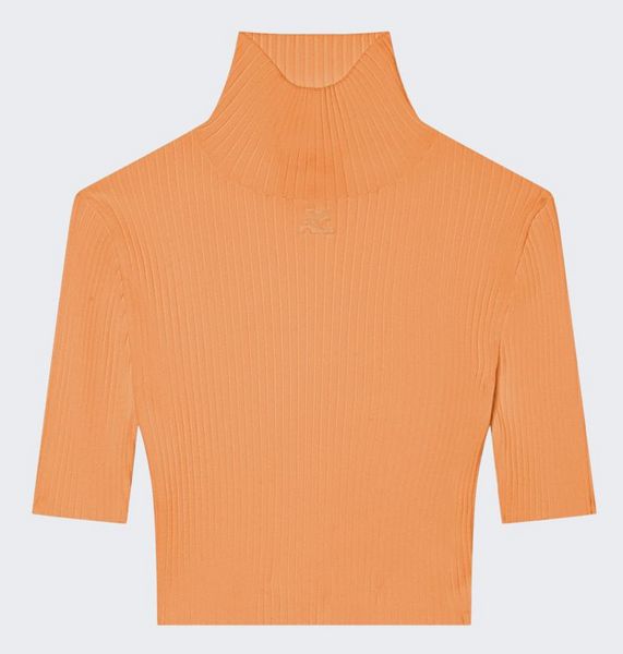 Courrèges Short Sleeved Cropped Jumper