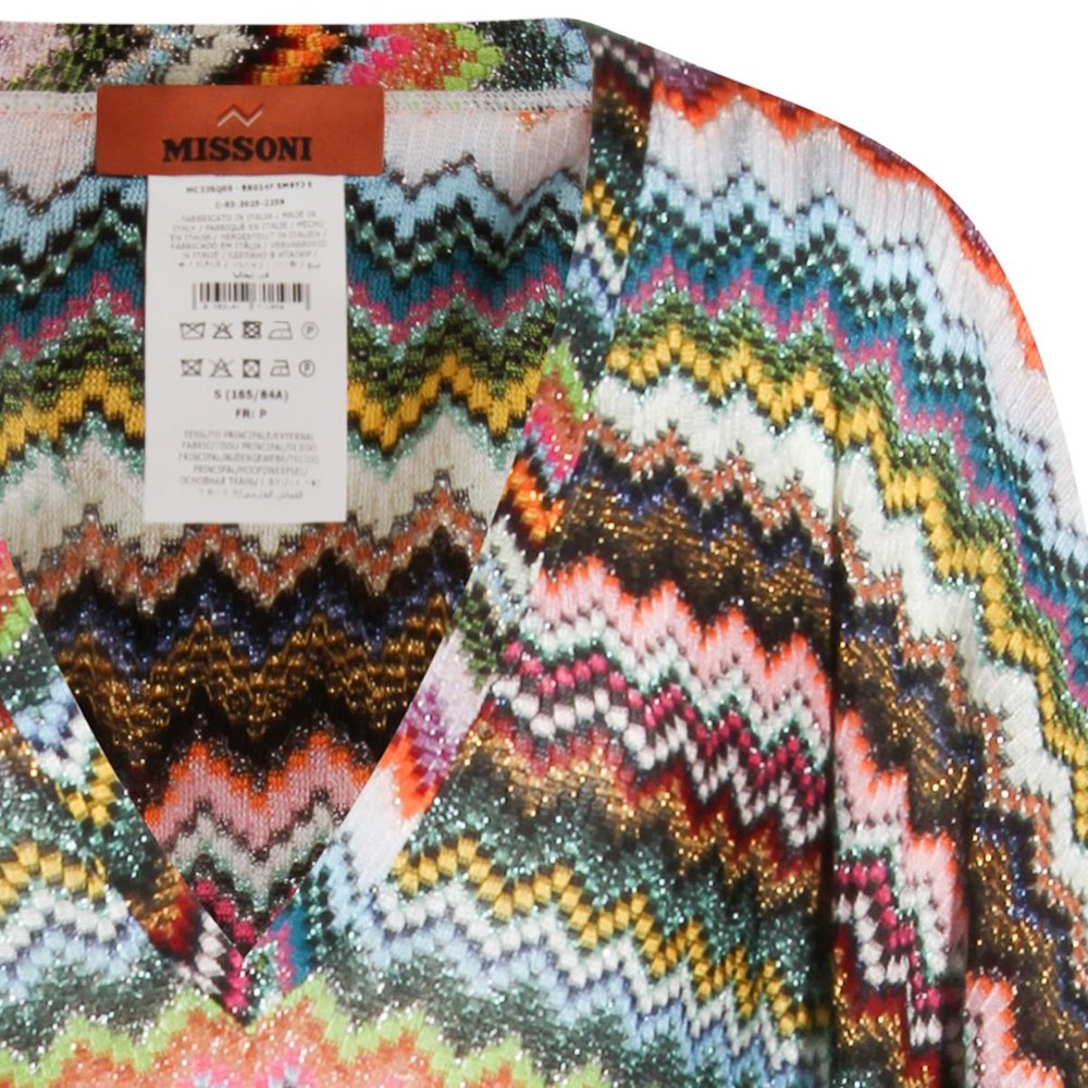 Missoni Micro Pixel-Effect Zigzag Pattern Long Caftan